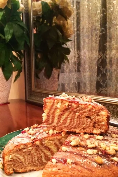 Полосатый пирог для ленивых