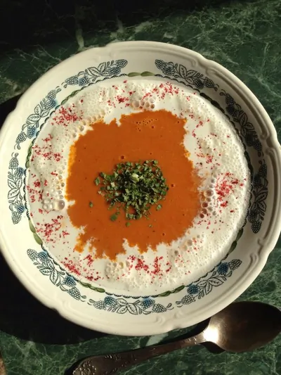 Воздушный суп-пюре из креветок