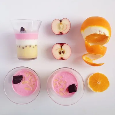 Полосатая панна-котта