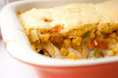 Запеченный картофель с кукурузой и курицей