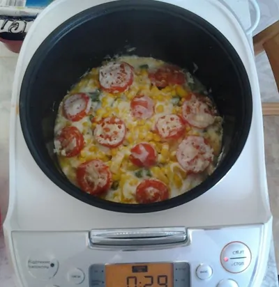 Куриное филе с овощами в мультиварке