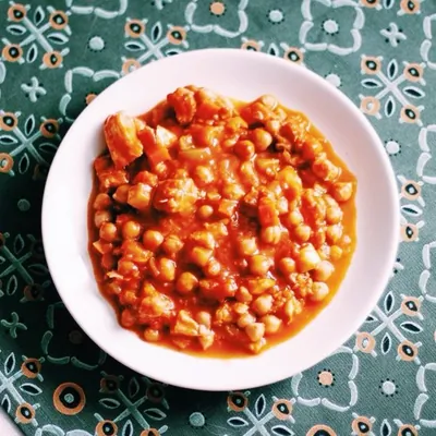 Кускус с треской и нутом