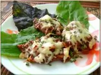 Свинина под сыром с чесноком