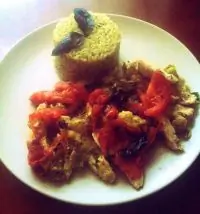 Грушевая курица с карри