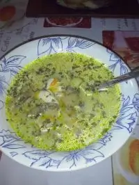 Сырный суп с грибами