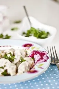 Пельмени с рыбой и кремом-фреш