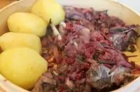 Корейка баранья под брусничным маринадом