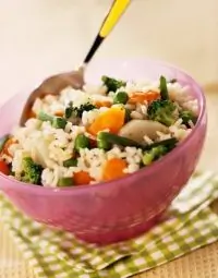 Рис с овощами и грибами