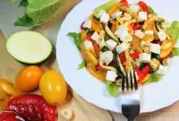 Салат из печеных овощей с фетой