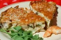 Клафути из креветок с грибами