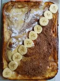 Шоколадно-банановый брауни-чизкейк