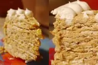 Торт с безе и орехами