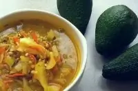 Овощной суп с зеленой гречкой