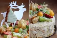 Зимний торт «Наполеон» c фруктами