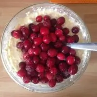 Творожная запеканка с клюквой