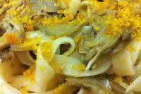 Тальятелле с артишоками и боттаргой