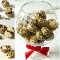 Печенье-шары с шоколадной начинкой