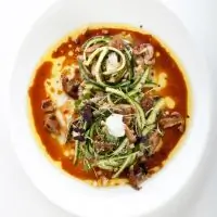 Салат с маринованными цукини, грибами и маскарпоне