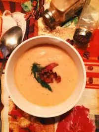 Суп-пюре гороховый с беконом