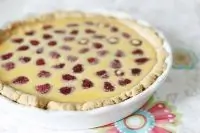 Малиновый пирог с белым шоколадом