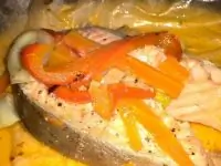 Форель, запеченная в пергаменте