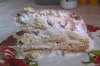 Нежный заварной торт со сметанным кремом