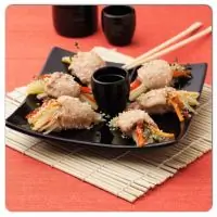 Куриные крылышки, фаршированные овощами