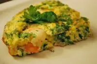 Фриттата с креветками.