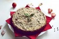 Творожная запеканка с баклажанами и помидорами черри