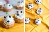 Лимонные капкейки с ягодной начинкой