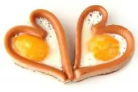 Сосиски с яйцами