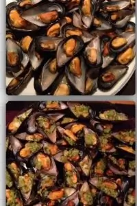 Мидии с чесночной заправкой