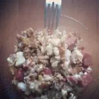 Завтрак по мужски из жареной гречки с адыгейским сыром