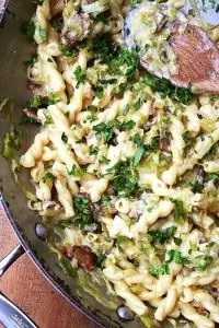 Паста карбонара с цукини