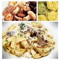 Тальятелле с грибами и лимоном