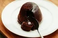 Шоколадный фондан из черного шоколада