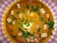 Суп-пюре из баклажанов и тыквы