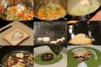 Суп-пюре со шпинатом и морепродуктами