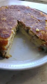 Картофельная запеканка с грибами в мультиварке