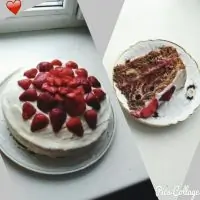 Сметанный пирог «Зебра»