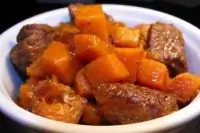 Рагу из говядины с тыквой и пивом