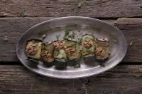 Рулетики из баклажанов с орехами