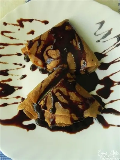 Блины с бананом и шоколадом