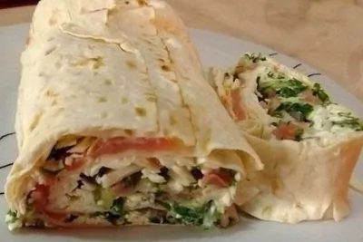 Рулет с семгой в лаваше