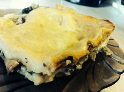 Лазанья с шампиньонами и сыром