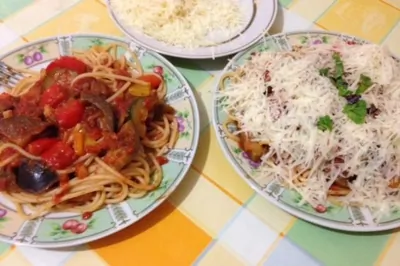 Паста «Сицилиана» с цукини и баклажанами