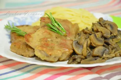 Свинина с грибами по итальянски