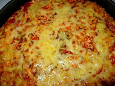 Пицца на творожном тесте