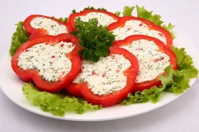 Холодная закуска из перца с чесночком