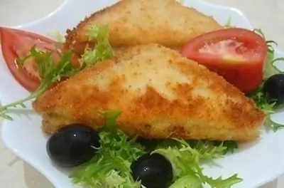 Гренки с ветчиной и сыром